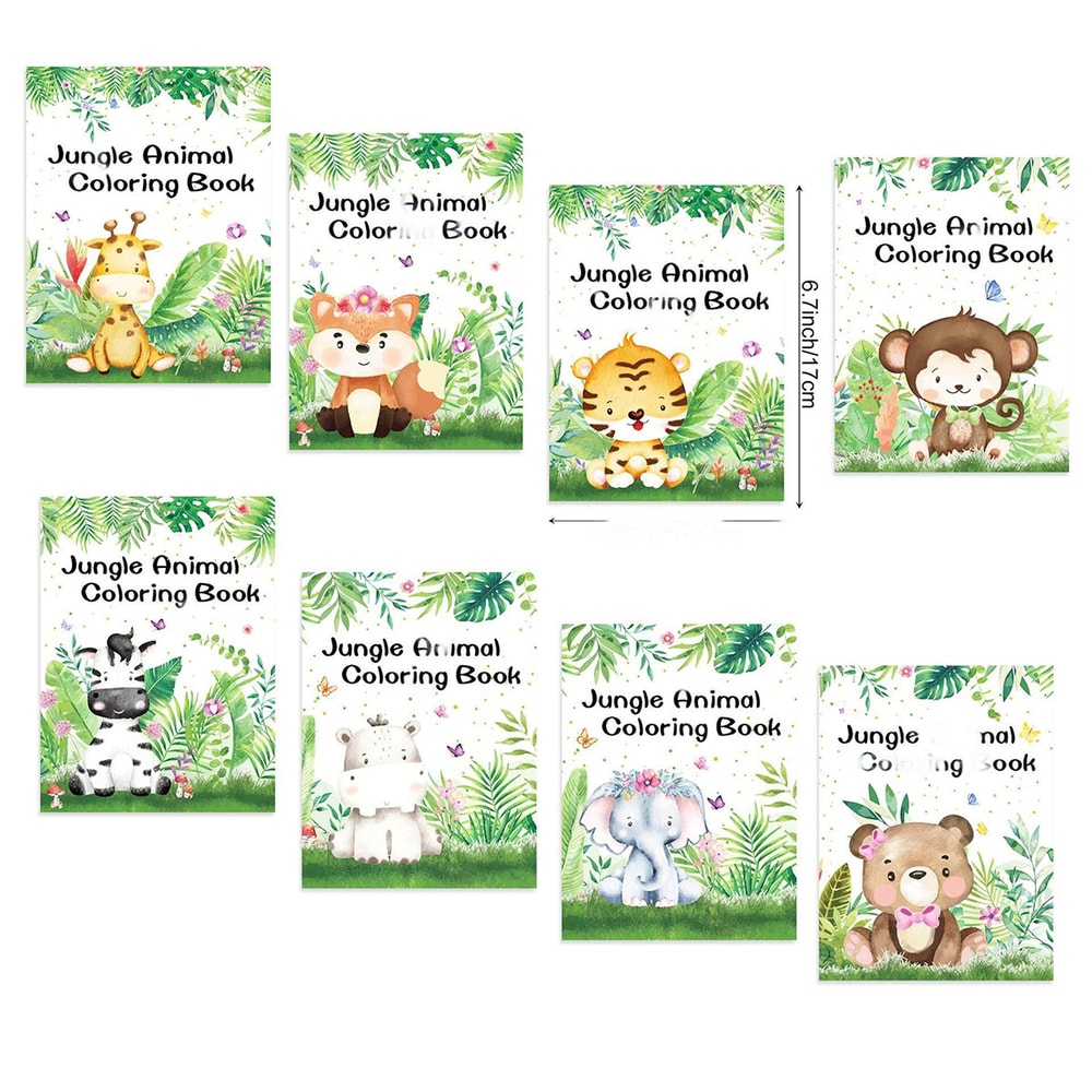 Jungle Animal Coloring Book, A Wonderful Birthday Gift for Children, Cartoon Colored Graffiti Drawing Book