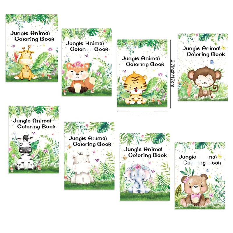 Jungle Animal Coloring Book, A Wonderful Birthday Gift for Children, Cartoon Colored Graffiti Drawing Book