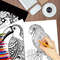 Animal Character Coloring Book Mandala Flowers Stress Relief Relaxation Art 1