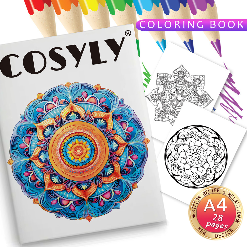 Animal Character Coloring Book Mandala Flowers Stress Relief Relaxation Art 7
