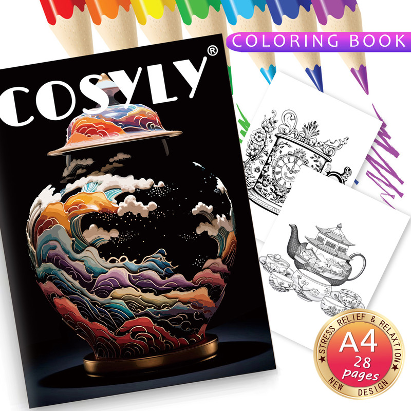 Animal Character Coloring Book Mandala Flowers Stress Relief Relaxation Art 10