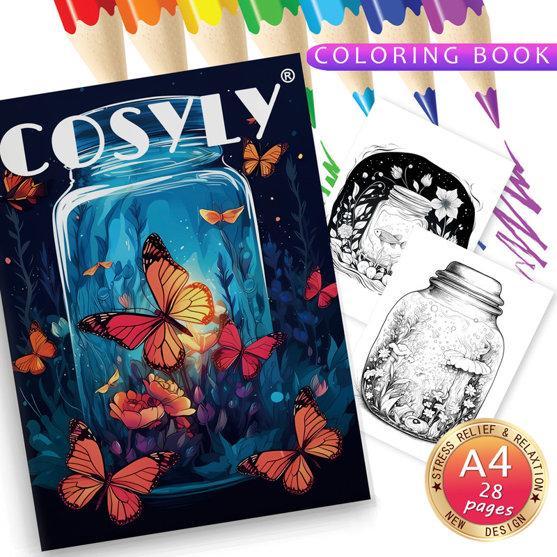 Animal Character Coloring Book Mandala Flowers Stress Relief Relaxation Art 13