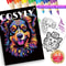 Animal Character Coloring Book Mandala Flowers Stress Relief Relaxation Art 15