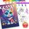 Animal Character Coloring Book Mandala Flowers Stress Relief Relaxation Art 19