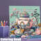 Dreamy Teapot House Coloring Book For Adult Premium Drawing Supplies Unique Birthday Party Gift 0