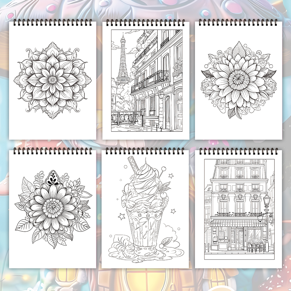 Stress Relief Coloring Book for Teenagers, Unique Patterns, Perfect Easter, Birthday, Valentine's Day Gift