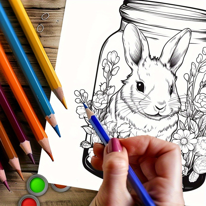 Stress Relief Coloring Book Magical Glass Jar Designs For Soothing Anxiety And Mood Reduction 1