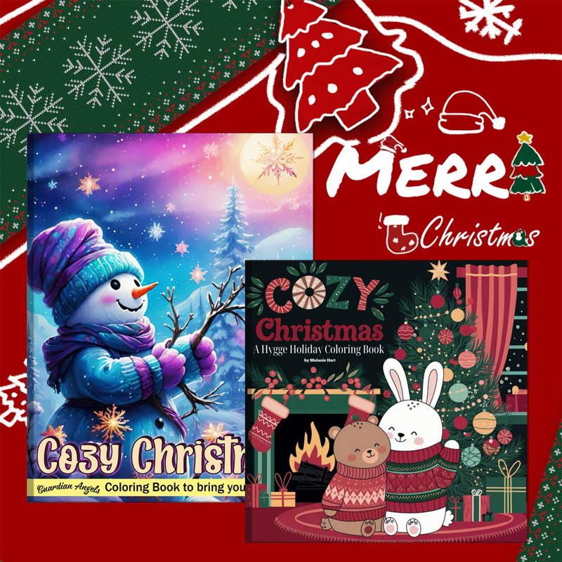 Relaxing Coloring Activities for Teens and Adults, Christmas Coloring Books, Perfect for Christmas and Halloween Parties
