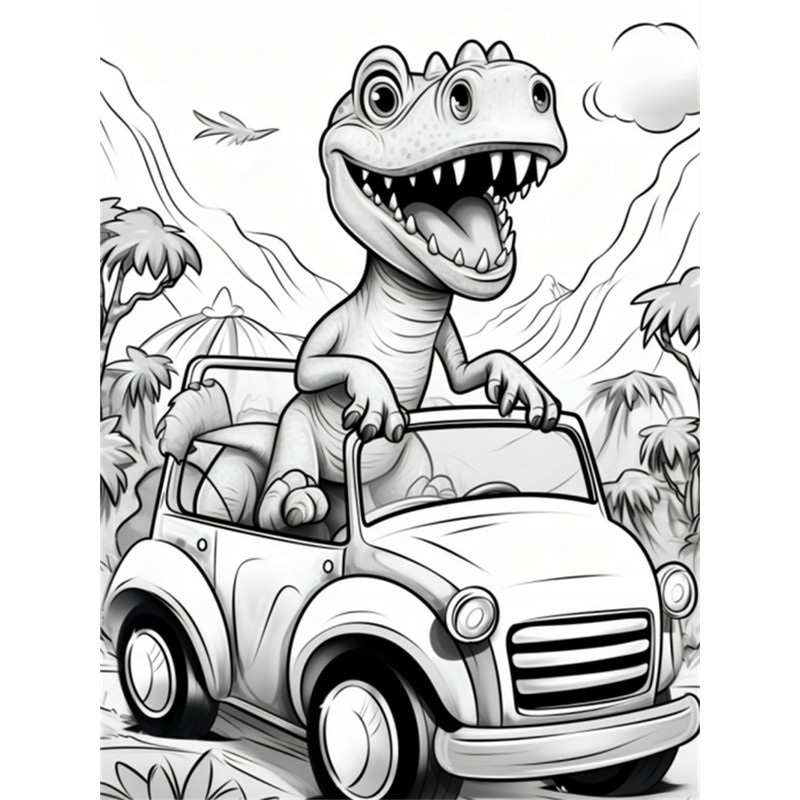 Original Dinosaur Art Coloring Book, A Thickened Paper Gift for Holidays, Birthday, and Christmas