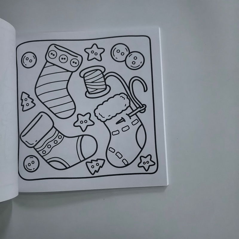 Christmas Coloring Book for Adults and Kids, Stress Relief Art Therapy, Perfect Gift for Holiday Parties and Birthdays