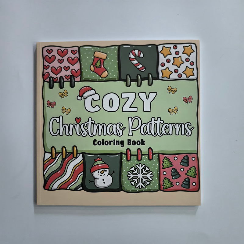 Christmas Coloring Book for Adults and Kids, Stress Relief Art Therapy, Perfect Gift for Holiday Parties and Birthdays