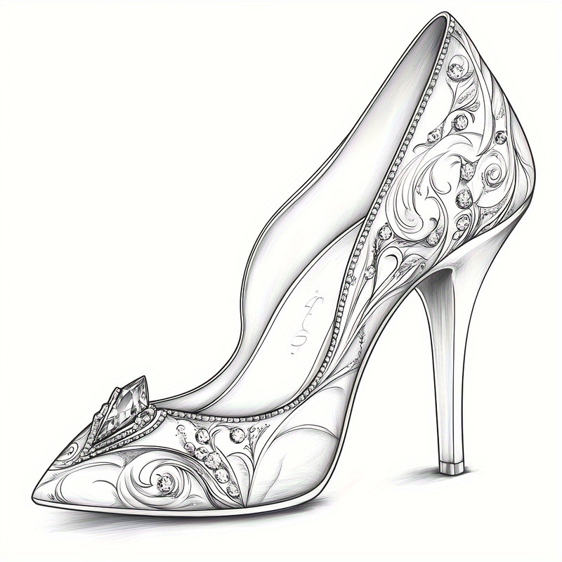 Dreamy High Heels Coloring Book For Adults Stress Reduction Colouring Relaxation Art Therapy Valent 3