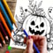 Halloween Coloring Book For Adults Stress Reduction Colouring Book For Relax Mood Reduction 3