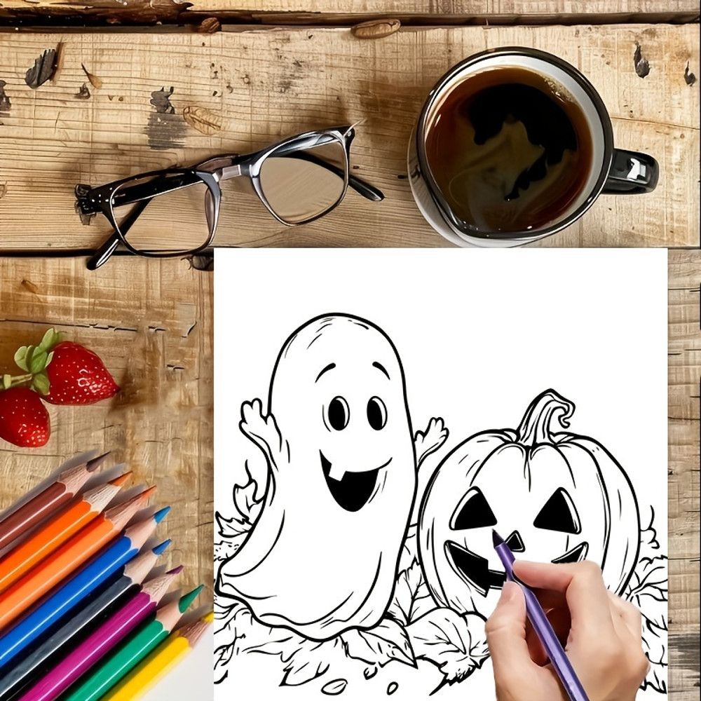Halloween Coloring Book For Adults Stress Reduction Colouring Book For Relax Mood Reduction 4