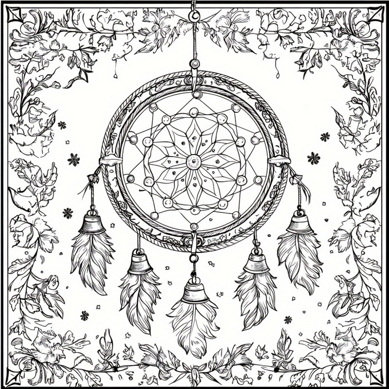 Fairy Dream Catcher Coloring Book For Adults Stress Relief Colouring Mood Reduction Anti Anxiety Ar 1