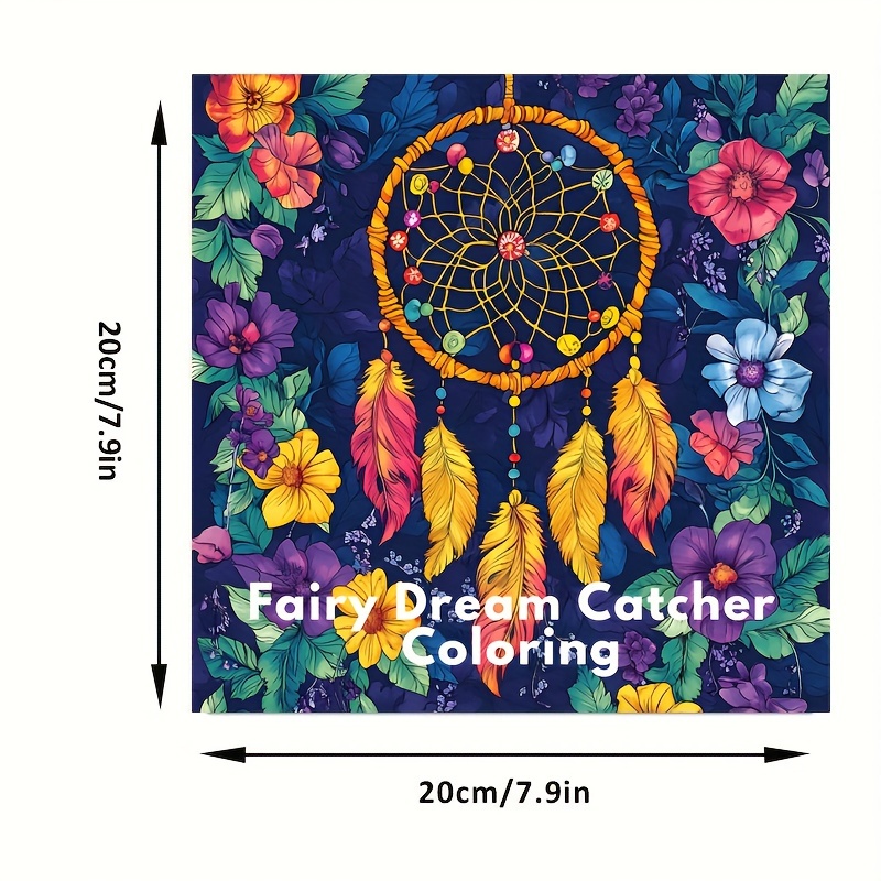 Fairy Dream Catcher Coloring Book For Adults Stress Relief Colouring Mood Reduction Anti Anxiety Ar 2