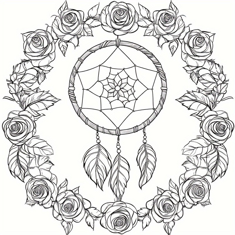 Fairy Dream Catcher Coloring Book For Adults Stress Relief Colouring Mood Reduction Anti Anxiety Ar 3