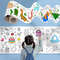 Children Montessori Toys DIY Self Adhesive Drawing Roll Kids Learning Paint Coloring Scroll For Ear 0