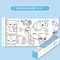 Children Montessori Toys DIY Self Adhesive Drawing Roll Kids Learning Paint Coloring Scroll For Ear 16