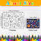 Big Children Drawing Paper, DIY Space Sticky Coloring Paper, Large Coloring Tablecloth for Kids