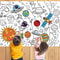 Big Children Drawing Paper, DIY Space Sticky Coloring Paper, Large Coloring Tablecloth for Kids