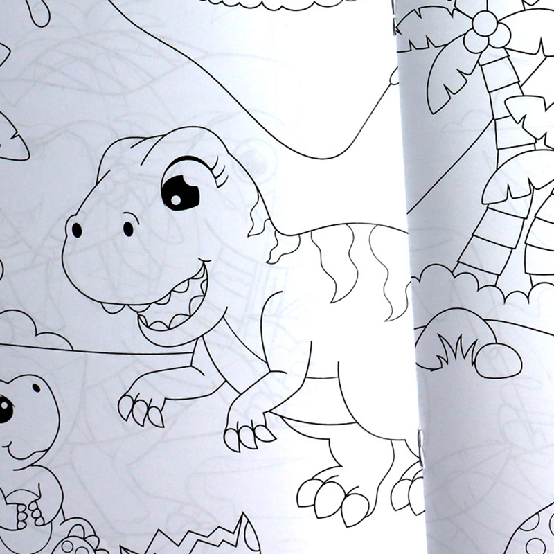 Magical Kids Coloring Book, Mermaid, Dinosaur, Unicorn Themes, Educational Drawing Toys, Gift for Boys and Girls