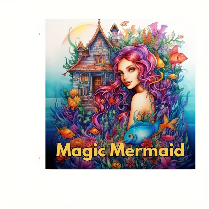 Magic Mermaid Coloring Book For Adults Stress Relief Colouring Mindfulness Art Therapy Gift For Wom 6