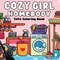 Cozy Girl Homebody Coloring Book, A Cute Stress Relief Art Drawing Book, The Perfect Gift for Birthdays and Parties