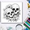 Art Skull Adult Coloring Book, Gothic Doodle Art for Stress Relief