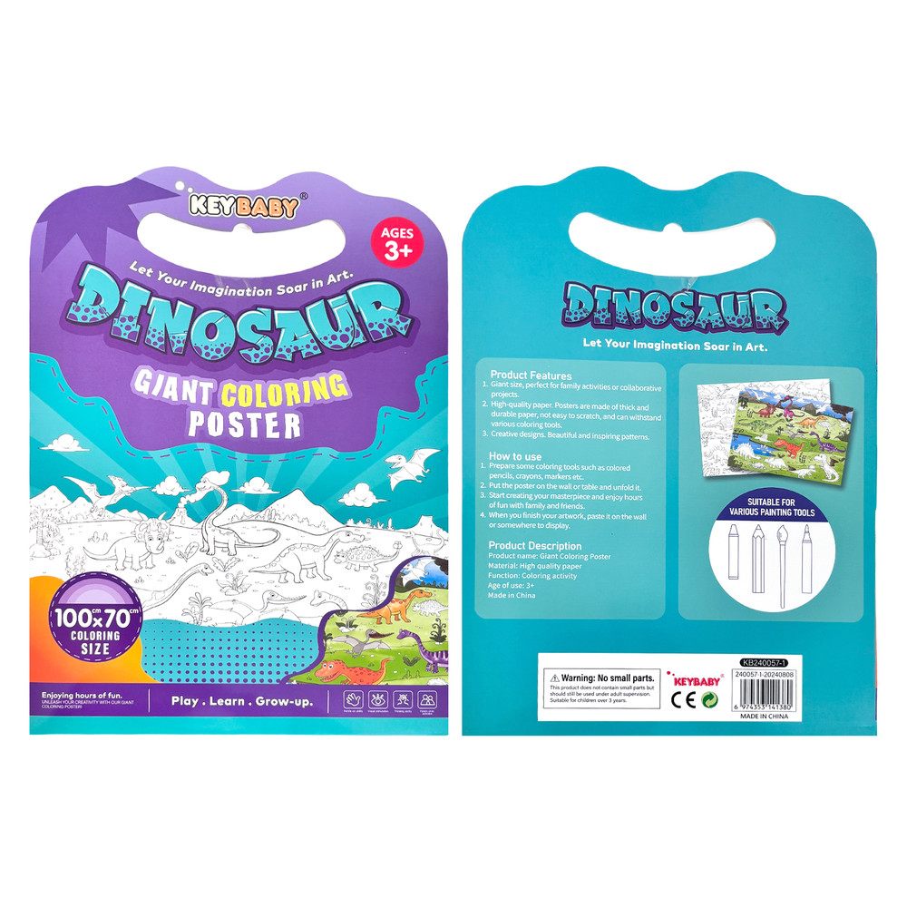 Giant Children's Coloring Poster, Stimulating Artistic Creativity for Learning and Growing Through Fun