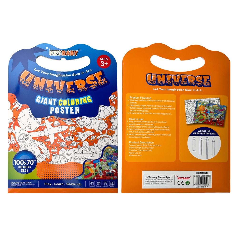 Giant Children's Coloring Poster, Stimulating Artistic Creativity for Learning and Growing Through Fun