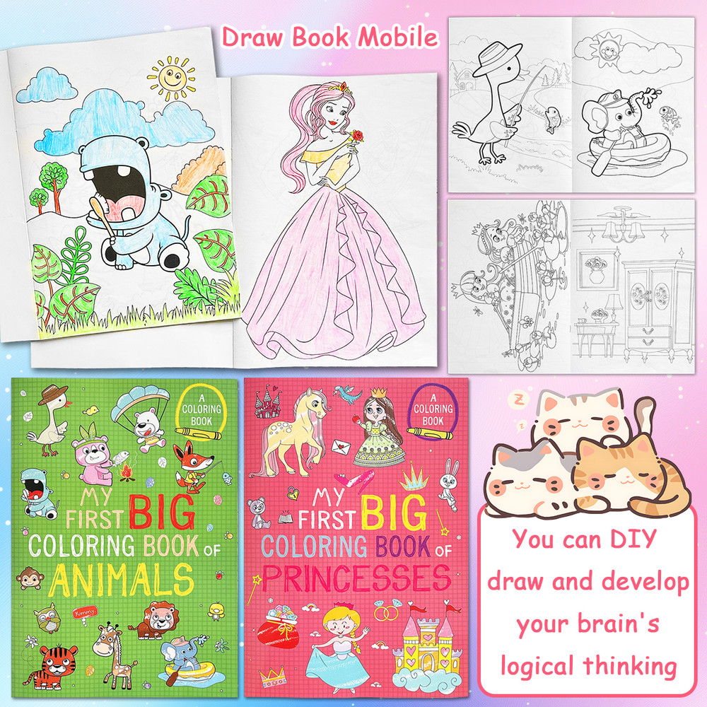 Children's Coloring Books, Creative Activity for Toddlers, Color Cognition and Early Learning