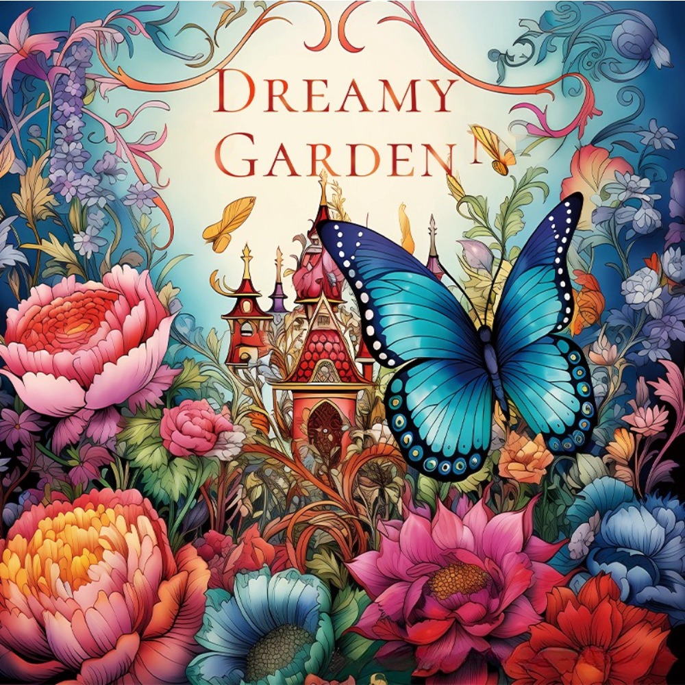 Exquisite Dreamy Garden Series, Adult Coloring Books, Premium Painting Book