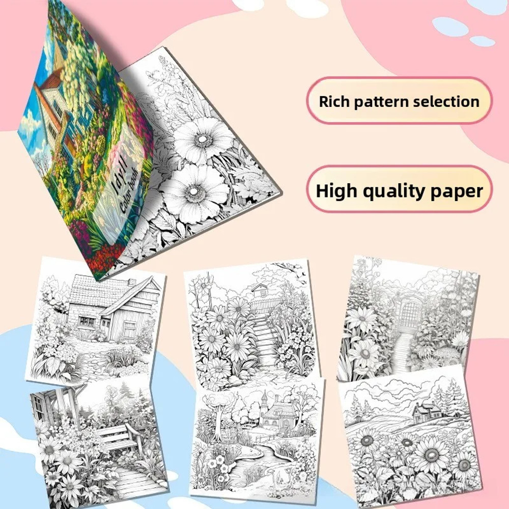 Adult Coloring Books, Premium Painting Albums for Stress Relief, Drawing and Coloring Books for Adults