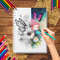 Butterfly Adult Coloring Book, with Thickened Paper, a Creative and Healing Gift for Friends