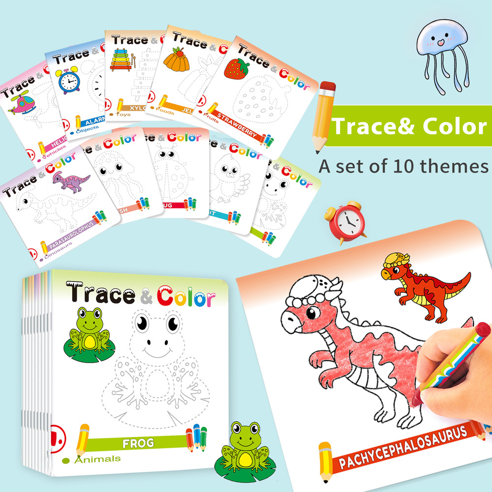 Colorful Animal Children's Coloring Books, A Multi Field Creative Gift, Educational Activity Kit