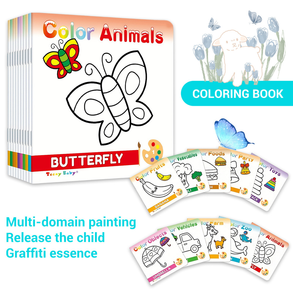 Colorful Animal Children's Coloring Books, A Multi Field Creative Gift, Educational Activity Kit