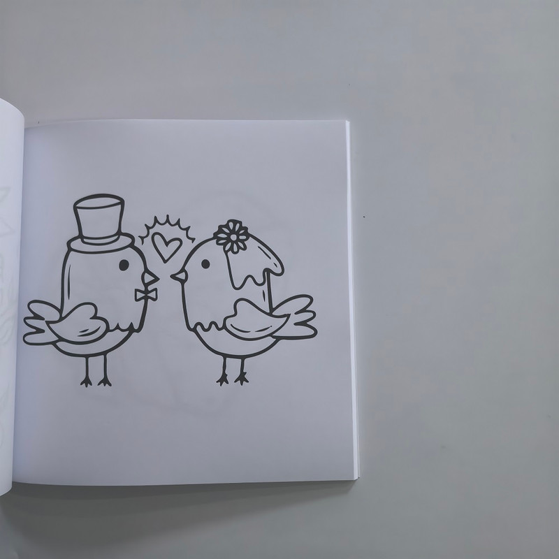 Happy Wedding Coloring Book, A Creative Gift for Adults and Teens, For Stress Relief and Fun