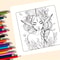 Adult Coloring Book, Art Butterfly Fairy, Watercolor Elf Wings, Doodle Creativity