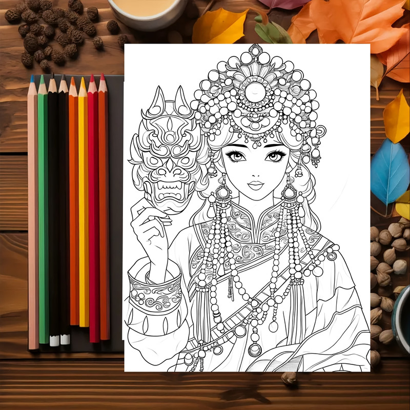 Mandala Adult Coloring Book, Decompression Art Therapy, Oil Painting Supplies, Unique Line Drawing Gifts