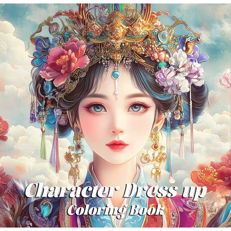 Creative Gift for Girls, Character Dress UP Coloring Book, Children Graffiti Painting Art Activity