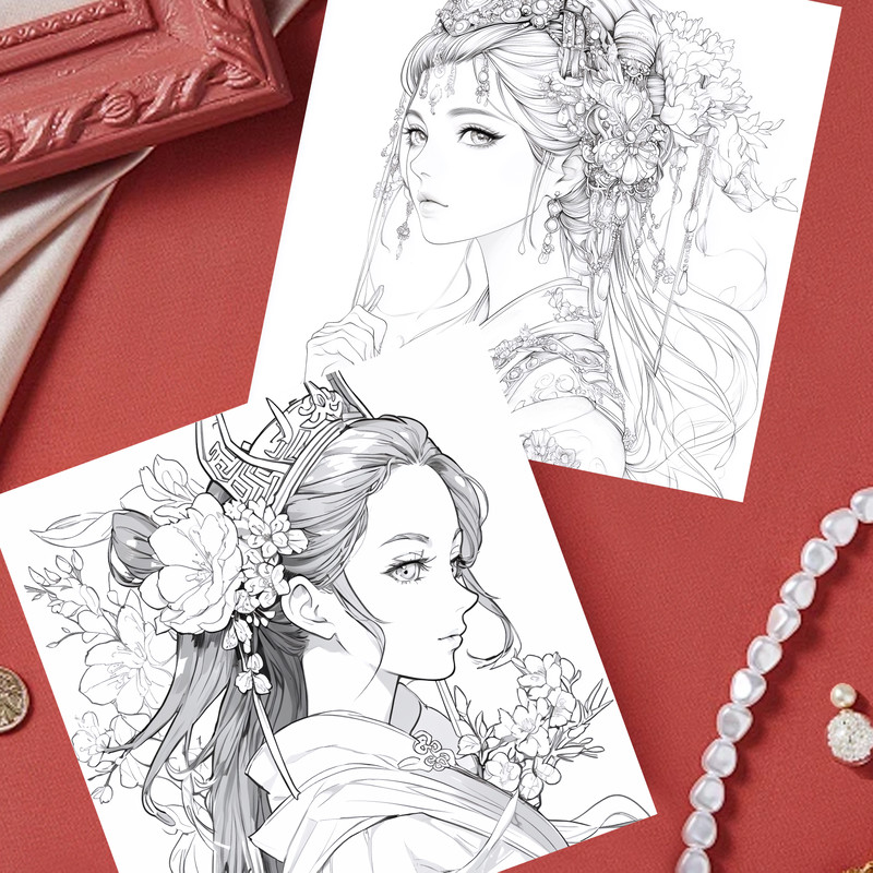 Creative Gift for Girls, Character Dress UP Coloring Book, Children Graffiti Painting Art Activity