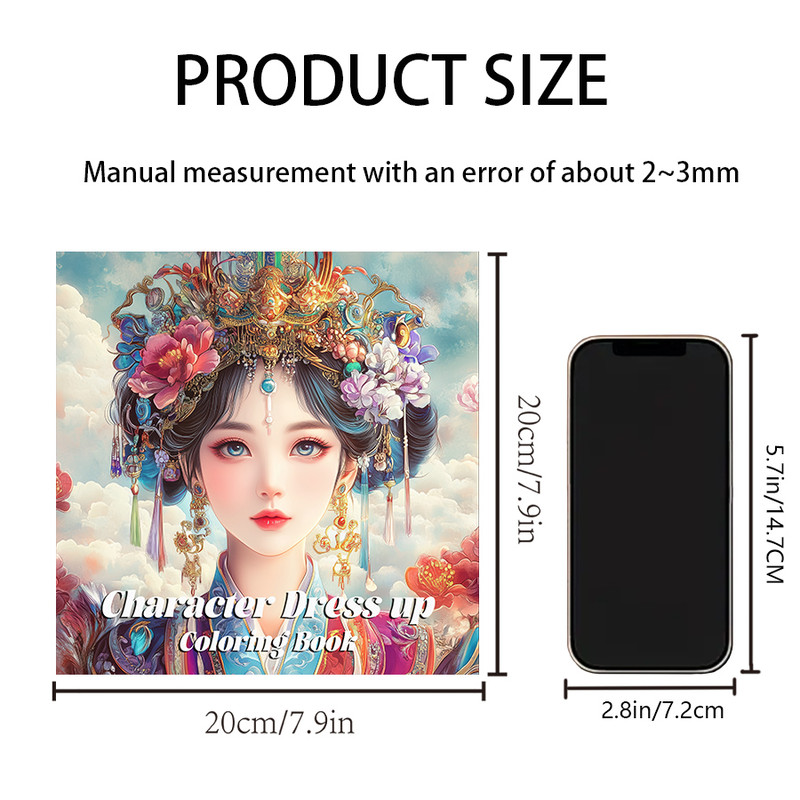 Creative Gift for Girls, Character Dress UP Coloring Book, Children Graffiti Painting Art Activity