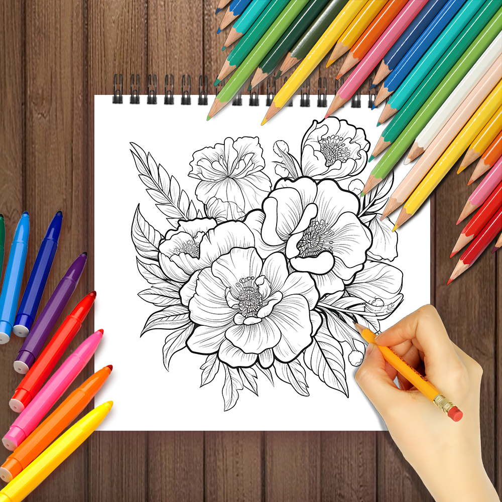 Women's Adult Coloring Book, Spiral Binding, Creative Drawing Book, Ideal Birthday Gift and Holiday Party Gift