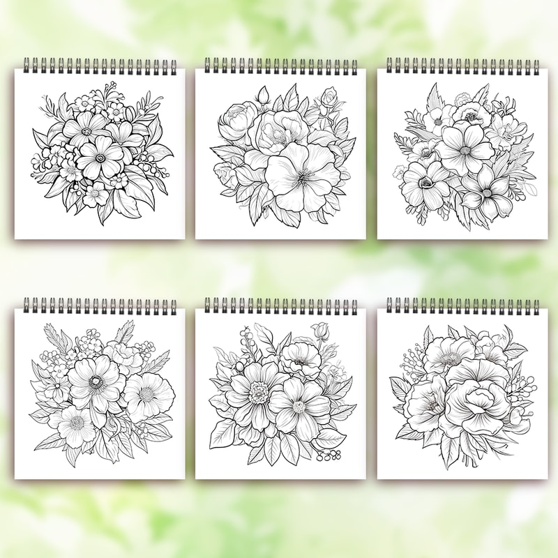 Women's Adult Coloring Book, Spiral Binding, Creative Drawing Book, Ideal Birthday Gift and Holiday Party Gift