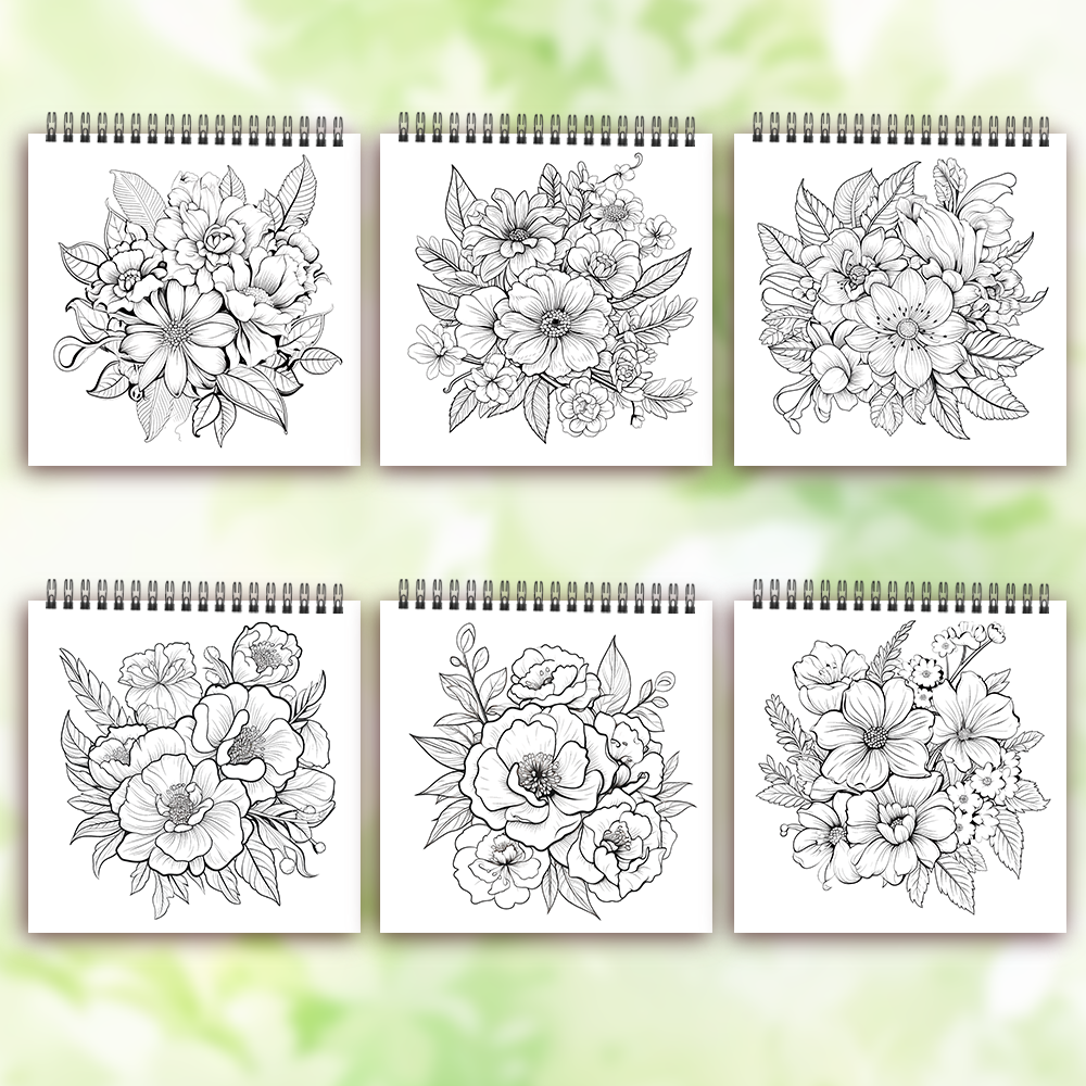 Women's Adult Coloring Book, Spiral Binding, Creative Drawing Book, Ideal Birthday Gift and Holiday Party Gift