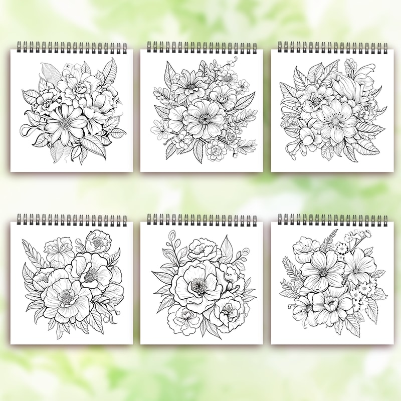 Women's Adult Coloring Book, Spiral Binding, Creative Drawing Book, Ideal Birthday Gift and Holiday Party Gift