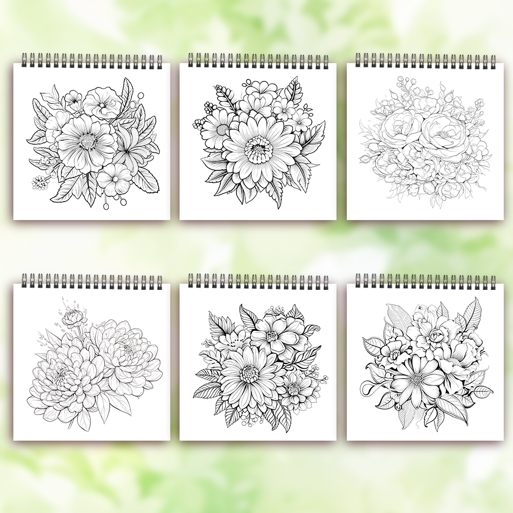 Women's Adult Coloring Book, Spiral Binding, Creative Drawing Book, Ideal Birthday Gift and Holiday Party Gift