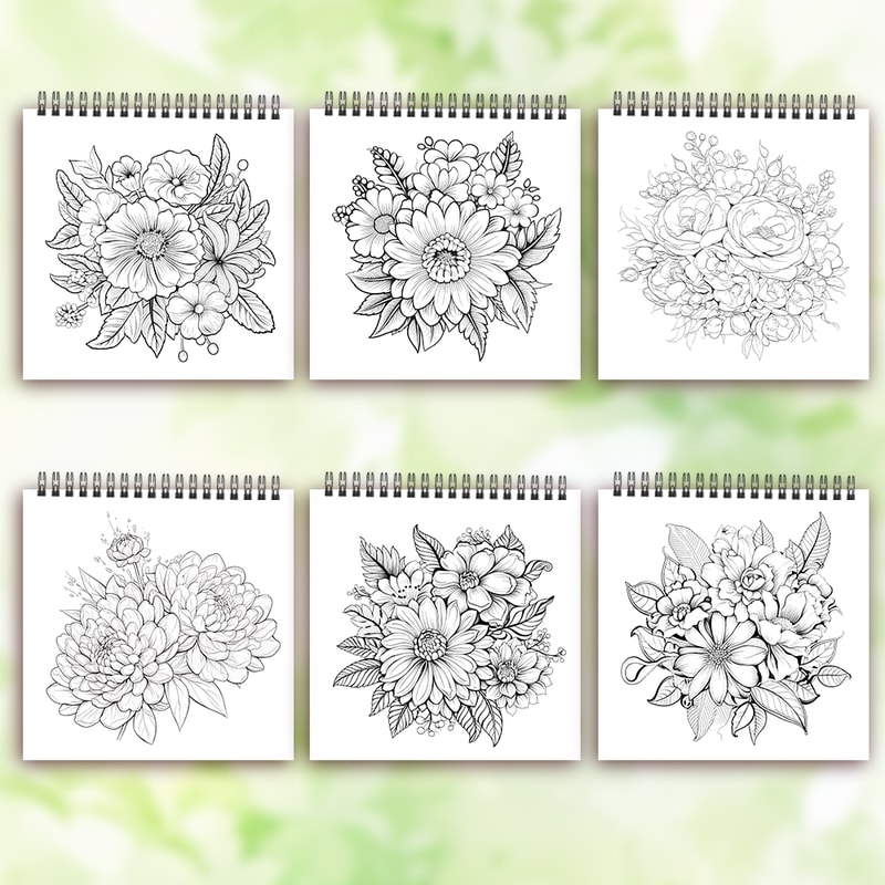 Women's Adult Coloring Book, Spiral Binding, Creative Drawing Book, Ideal Birthday Gift and Holiday Party Gift