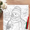 Winter Wonderland Adult Coloring Book, Snow Themed Designs for Color Practice, Colored Pencils Art